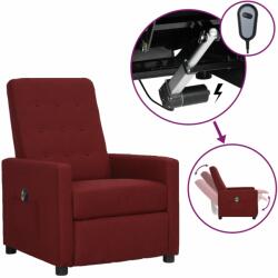 vidaXL Fotoliu rabatabil electric, roșu vin, material textil (3098641)