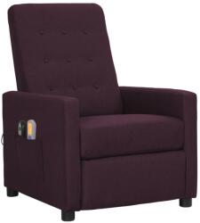 vidaXL Fotoliu de masaj electric rabatabil, violet, textil (3098716)
