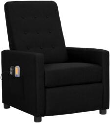 vidaXL Fotoliu electric de masaj rabatabil, negru, textil (3098711)