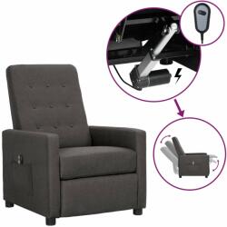 vidaXL Fotoliu rabatabil electric, gri închis, material textil (3098639)