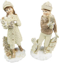 Clayre & Eef Set 2 figurine Copii polirasina 9x8x22 cm (6PR4794)