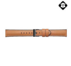 Designed for SAMSUNG BRALOBA TRAVELLER pótszíj (univerzális, 22 mm, valódi bőr, levarrt szél) BARNA [Honor Watch GS 3]