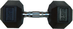Capetan Capetan® Professional Line 12, 5Kg Hex Egykezes edzőtermi gumírozott kézi súlyzó gumírozott fejvégekk