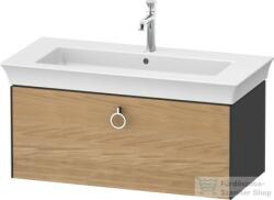 Duravit WHITE TULIP mosdó alá építhető függesztett 1 fiókos alsószekrény, 984 x 458 mm, Graphite High Gloss/Natural Oak solid WT42520H5H1 (WT42520H5H1)