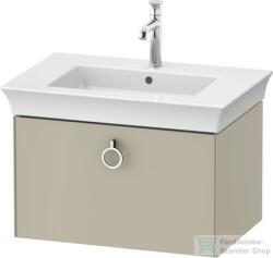 Duravit WHITE TULIP mosdó alá építhető függesztett 1 fiókos alsószekrény, 684 x 458 mm, Taupe High Gloss WT42510H3H3 (WT42510H3H3)