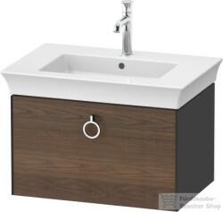 Duravit WHITE TULIP mosdó alá építhető függesztett 1 fiókos alsószekrény, 684 x 458 mm, Graphite High Gloss/American Walnut Solid Wood WT4251077H1 (WT4251077H1)