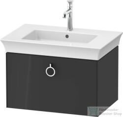 Duravit WHITE TULIP mosdó alá építhető függesztett 1 fiókos alsószekrény, 684 x 458 mm, Graphite High Gloss WT42510H1H1 (WT42510H1H1)