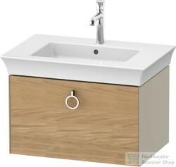 Duravit WHITE TULIP mosdó alá építhető függesztett 1 fiókos alsószekrény, 684 x 458 mm, Taupe High Gloss/Natural Oak solid WT42510H5H3 (WT42510H5H3)