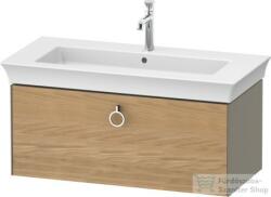 Duravit WHITE TULIP mosdó alá építhető függesztett 1 fiókos alsószekrény, 984 x 458 mm, Stone Grey High Gloss/Natural Oak solid WT42520H5H2 (WT42520H5H2)