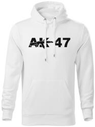 DRAGOWA hanorac barbati cu gulgă ak47, alb 320g / m2