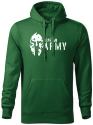DRAGOWA hanorac barbati cu gulgă spartan army, verde 320g / m2