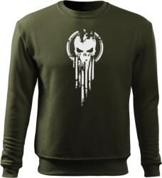 DRAGOWA Hanorac bărbati skull, oliv 300g/m2