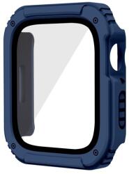 gigapack Műanyag keret (BUMPER, ütésálló + kijelzővédő üveg) SÖTÉTKÉK Apple Watch Series 4 44mm, Apple Watch Series 5 44mm, Apple Watch Series SE 44mm, Apple Watch Series 6 44mm (GP-125019)