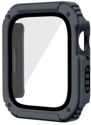 gigapack Műanyag keret (BUMPER, ütésálló + kijelzővédő üveg) SZÜRKE Apple Watch Series 4 40mm, Apple Watch Series 5 40mm, Apple Watch Series SE 40mm, Apple Watch Series 6 40mm (GP-125021)