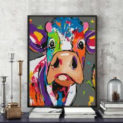 Pictorul Fericit Lovely cow - Pictură pe numere