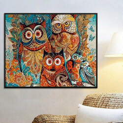 Pictorul Fericit Curious owls - Pictură pe numere