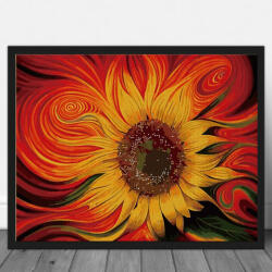 Pictorul Fericit Sunflower on Fire - Pictură pe numere Panza pictura