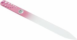 FW üveg körömreszelő strasszokkal - SW10 Pink