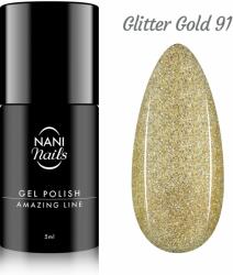 NANI Amazing Line gél lakk 5 ml - Glitter Gold