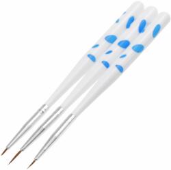 NANI díszítő ecset készlet 3 db - White & Blue