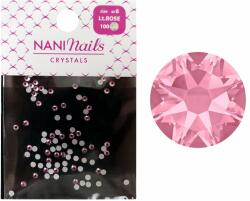 NANI SS6 strasszkő 100 db - Light Rose