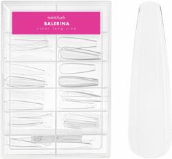 NANI műköröm tip box, 120 db, 10 féle méret - Balerina Clear, hosszú