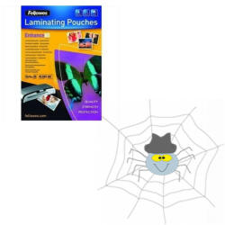 Fellowes Lamináló fólia, 100x150mm, 80 mikron, fényes, 25 db/doboz, Fellowes® - spidershop