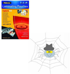 Fellowes Lamináló fólia, A2, 125 mikron, fényes, 50 db/doboz, Fellowes® - spidershop