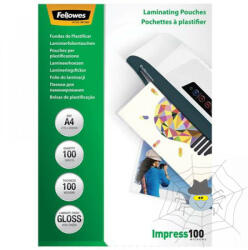 Fellowes Lamináló fólia, A4, 100 mikron, fényes, 100 db/doboz, Fellowes®