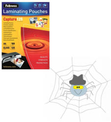 Fellowes Lamináló fólia, A6, 125 mikron, fényes, 100 db/doboz, Fellowes® - spidershop