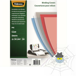 Fellowes Előlap, A4, 180 mikron, 100 db/csomag, Fellowes® víztiszta - spidershop