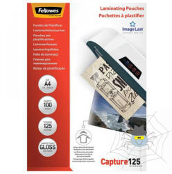 Fellowes Lamináló fólia, A4, 125 micron, fényes, 100 db/doboz, Fellowes®
