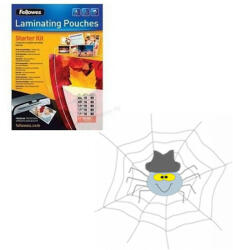 Fellowes Lamináló fólia, 80 mikron, fényes, starter kit 50 db/doboz, Fellowes®