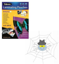 Fellowes Lamináló fólia, A4, 80 micron, fényes, 25 db/doboz, Fellowes® - spidershop