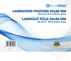 Bluering Lamináló fólia 54x86mm, 125 micron 100 db/doboz, Bluering® - spidershop