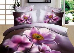 Pucioasa Lenjerie pat + Pilota primavara/toamna +2 Perne, Purple Flower Lenjerie de pat