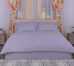 Pucioasa Lenjerie cu cearceaf pat cu elastic - saltea de 180x200cm, damasc policoton, gri Lenjerie de pat