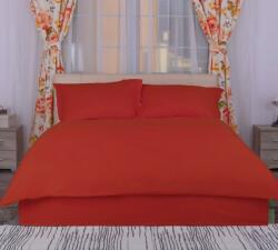 Pucioasa Lenjerie cu cearceaf pat cu elastic - saltea de 180x200cm, damasc policoton, rosu caramiziu Lenjerie de pat