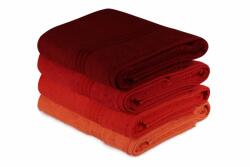 Hobby Home® Set 4 prosoape bumbac 100%, Hobby Home, 70x140 cm, Rainbow - Red Prosop