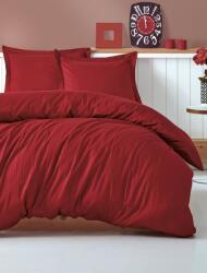Cottonbox® Lenjerie de pat premium satin de lux, Cotton Box, Stripe - Claret Red Lenjerie de pat