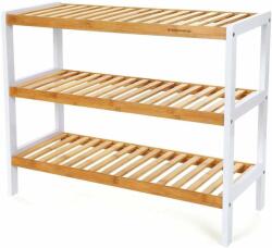 SONGMICS 3 szintes bambusz cipőtartó 70x26x55 cm