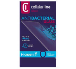 Cellularline ANTIBIOM képernyővédő üveg (antibakteriális, ultravékony, 9H) FEKETE [Apple iPhone 12 Pro]