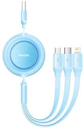 Baseus Bright Mirror 2, USB 3-in-1 cable for micro USB / USB-C / Lightning 3.5A 1.1m (Sky blue) (25209) - vexio