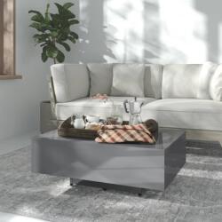 vidaXL Măsuță de cafea, gri extralucios, 85x55x31 cm, PAL (803388) Masa de cafea