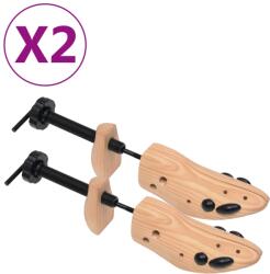 vidaXL Șanuri de pantofi, 2 perechi, mărime 36-40, lemn masiv de pin (30172) - vidaxl