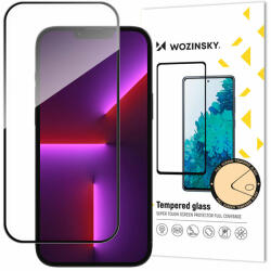 Wozinsky iPhone 14 Pro Max/15 Plus üvegfólia Wozinsky Full Glue 9H fekete kerettel tokbarát