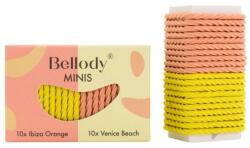 Bellody Elastice de păr, portocalii și galbene, 20 buc - Bellody Minis Hair Ties Orange & Yellow Mixed Package 20 buc