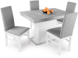  Dolly szék Flóra asztallal - 4 személyes étkezőgarnitúra