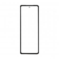 Samsung F916 Galaxy Z Fold2 5G üveg előlap, plexi ablak OCA ragasztóval fekete OEM
