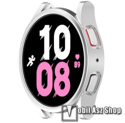 Okosóra műanyag védő tok / keret - EZÜST - SAMSUNG Galaxy Watch4 44mm (SM-R870) / Watch5 44mm (SM-R915F)